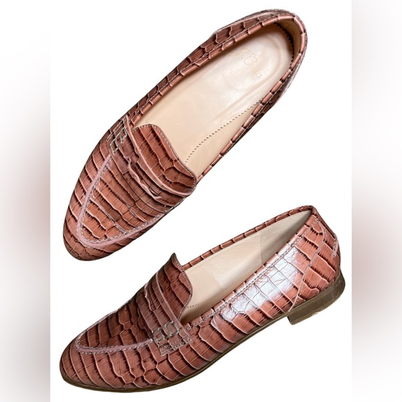 J. Crew Academy Penny Loafer in Embossed Croc - Picture 3 of 9
